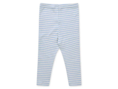 Mads Nørgaard Pumini leggings cashmere blå/vanilla ice stribet